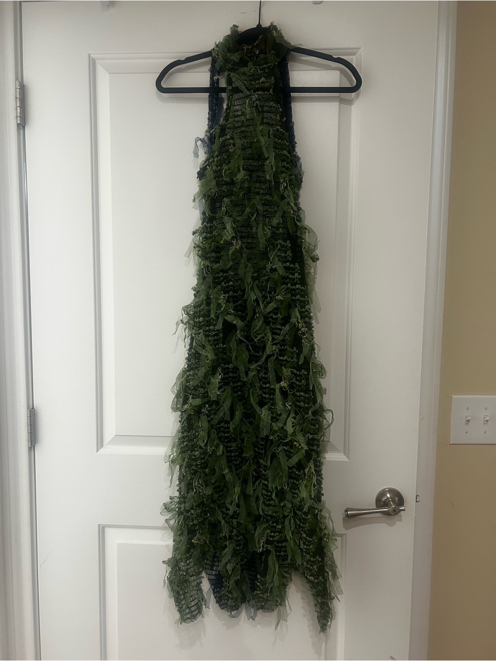 Green & Blue statement piece dress